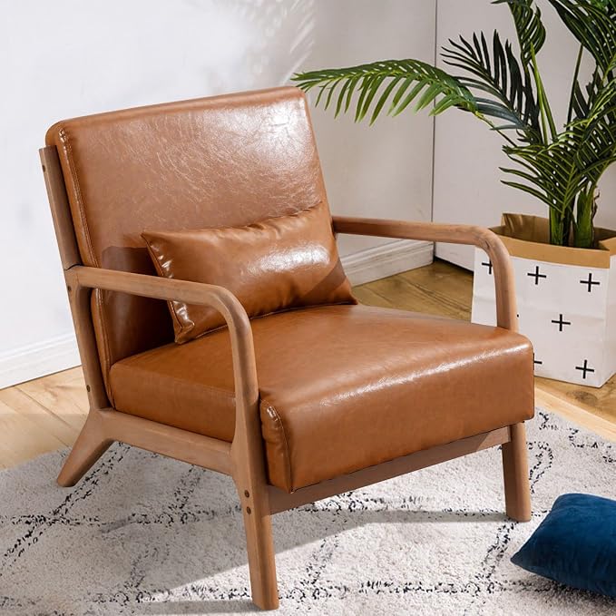 INZOY Mid Century Modern Accent Chair - Image 9