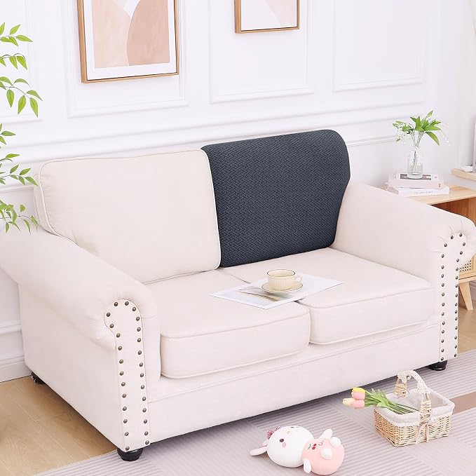 Smiry Waterproof Couch Cushion Covers, Stretch Jacquard Thick Sofa Cushion - Image 5