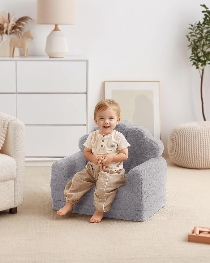 Blissful Diary Foldable Toddler Couch, 2-in-1 Comfy Toddler Chair & Lounger - Image 6