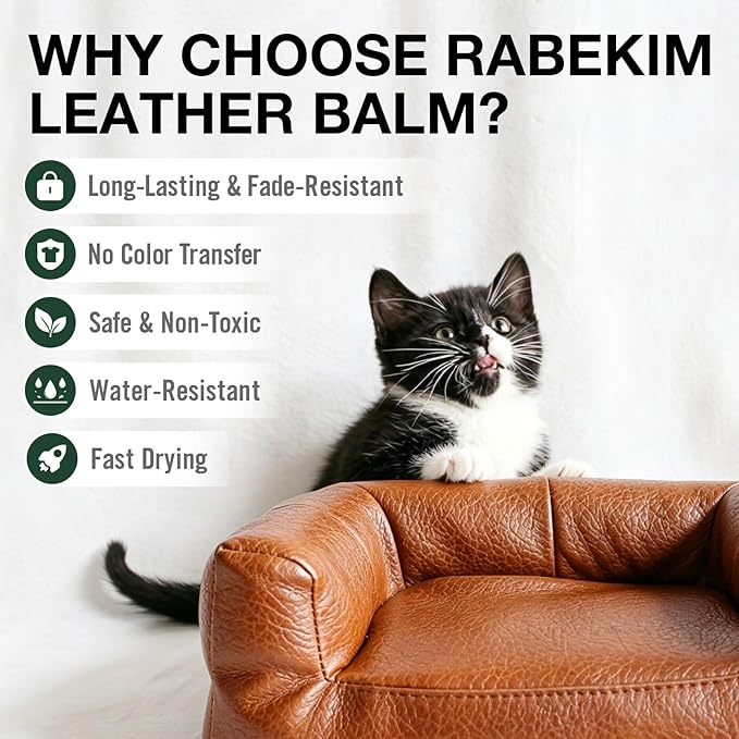 White Leather Repair Kit, Leather Recoloring Balm – Restore & Repair Faded - Image 6