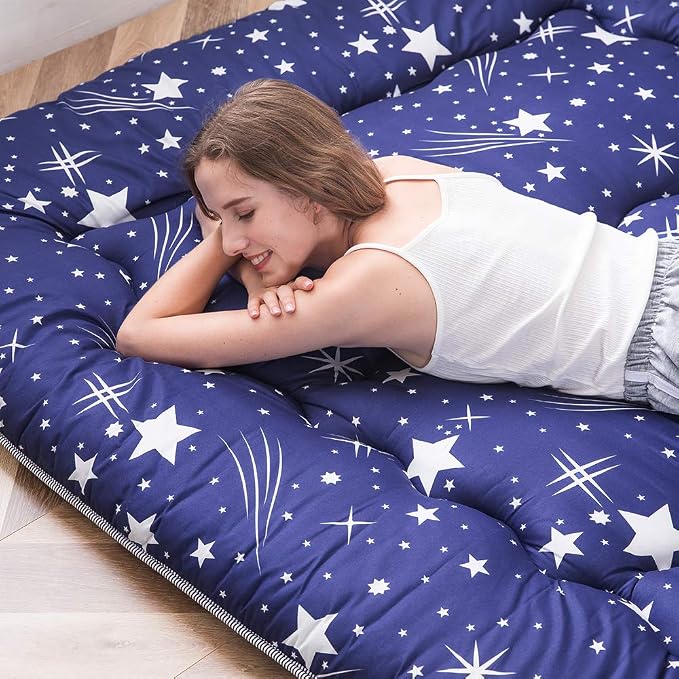 MAXYOYO Navy Starry Sky Japanese Futon Mattress, Tatami Mat Portable Camping - Image 7