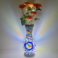 Turkish Moroccan Table Lamp Mosaic Vase Lamp Handmade Glass Vase by JAITAIK