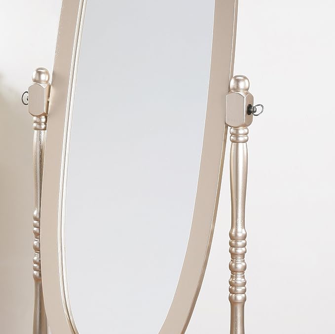 Roundhill Furniture Queen Anna Style Floor Cheval Mirror - Image 2