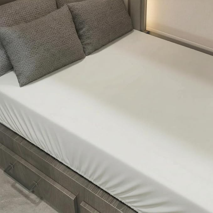 Stretchy Twin Fitted Sheet for 4 Inch Low Profile Mattress - Image 5