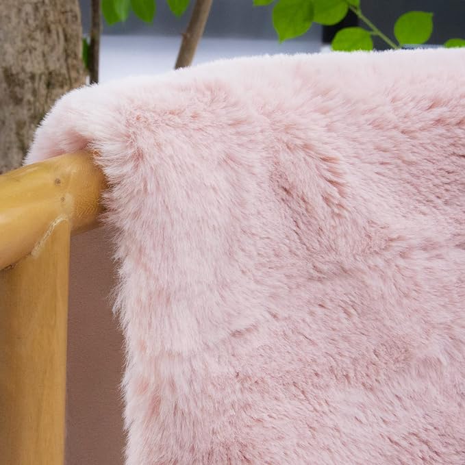 ORINOVA Pink Washable Fluffy Rugs - Image 4
