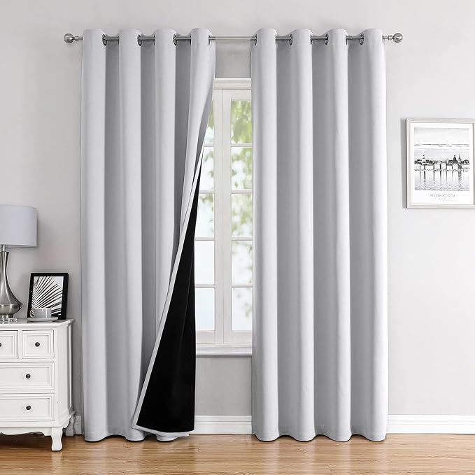 ChrisDowa 100% Blackout Curtains 90 inch Long by ChrisDowa