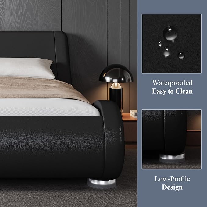 Allewie Full Size Upholstered Platform Bed Frame - Image 5