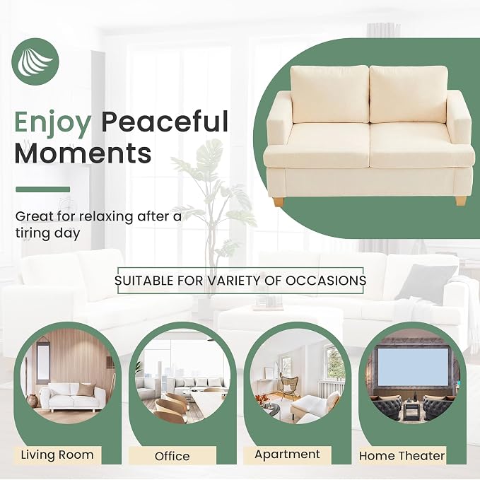 YOUDENOVA 2 Piece Set Comfy Sofa Couch, Loveseat Sofa * 2 - Image 6