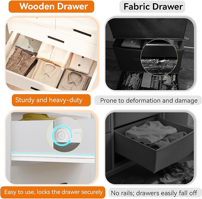 FJTJBSI 47.3" Tall Dresser for Bedroom Chests of Drawers - Image 5