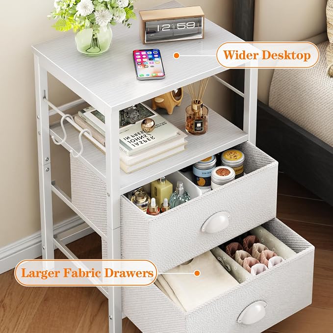 Furologee Nightstands Set of 2, End Table - Image 4