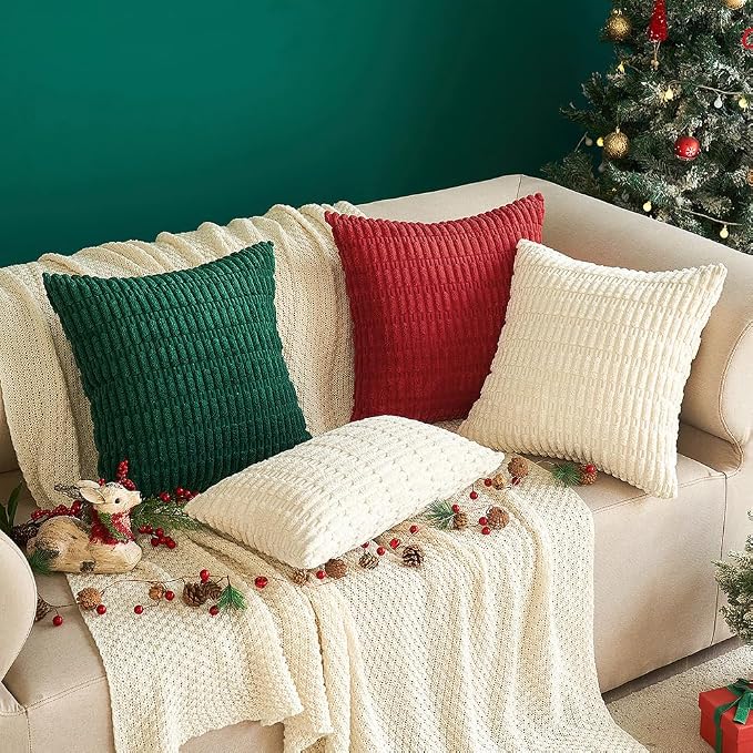 MIULEE Pack of 2 Corduroy Decorative Euro Sham Throw Pillow Covers 22x22 Inch - Image 8