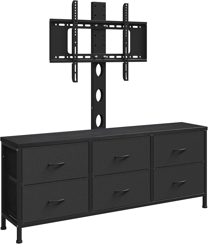 TV Stand with Mount, Fabric Dresser with 6 Drawers - Image 9