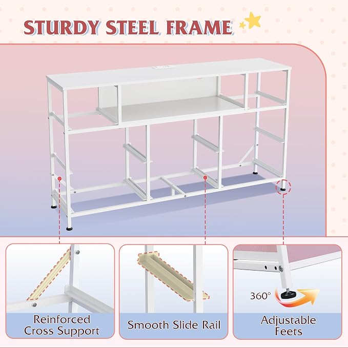 WLIVE Dresser TV Stand for 45, 55 inch TV, Entertainment Center - Image 9