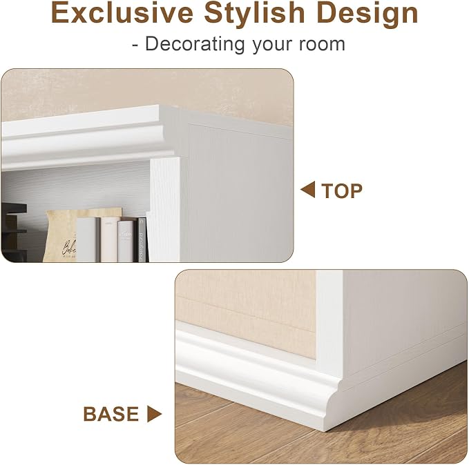 Rresyet 71.8" L *47.2“W Wooden Bookcase and Bookshelf – Extra Large Bookshelf - Image 5