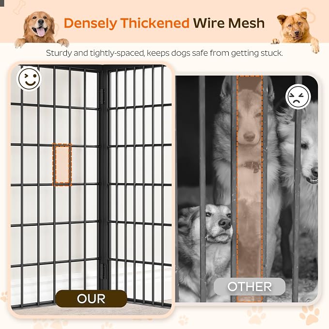 YATINEY Foldable Dog Crate Furniture, Dog Crate - Image 6