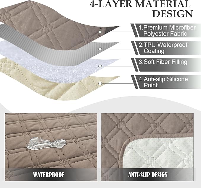 Genina Waterproof Recliner Chair Covers, Recliner Cover - Image 7