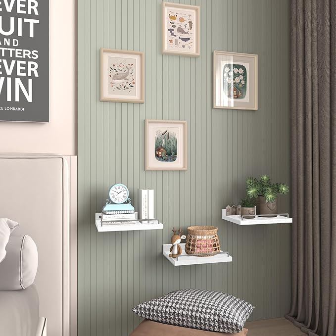 RYOFOBETTO Small Floating Shelf, 6X9 Inches Farmhouse Wall Shelves - Image 5