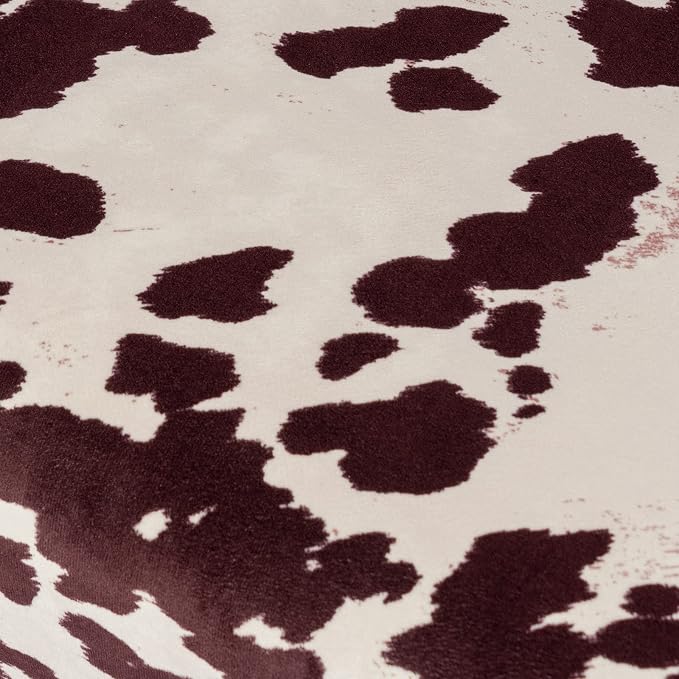 DUHOME Velvet Bench Ottoman, Upholstered Bedroom Benches Cow Print End of Bed - Image 7