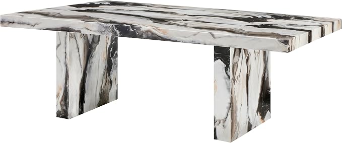 Roundhill Furniture Cavira Modern Faux Marble Dining Table - Image 9
