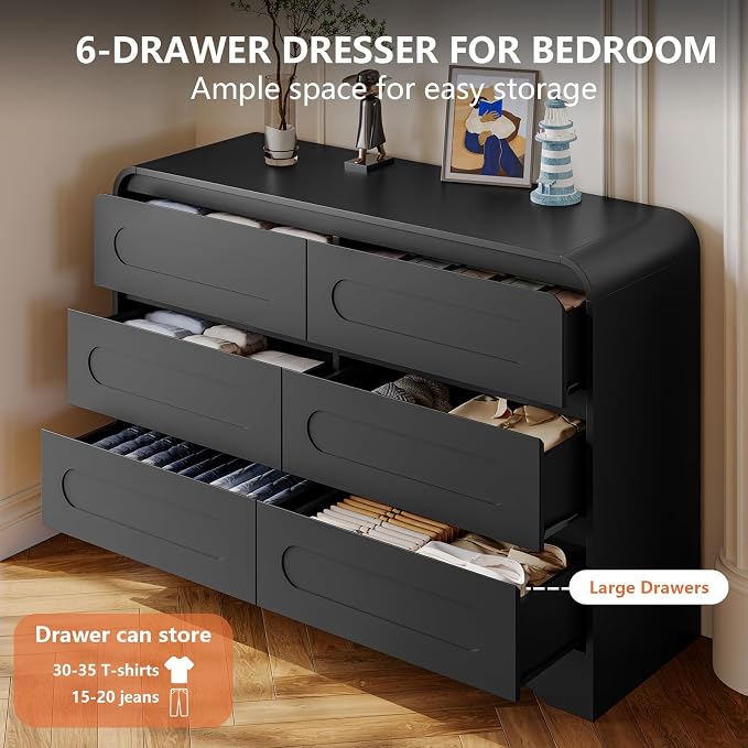 5 Piece Bedroom Sets, Modern Dresser and Nightstand Sets & Bookshelf - Image 2