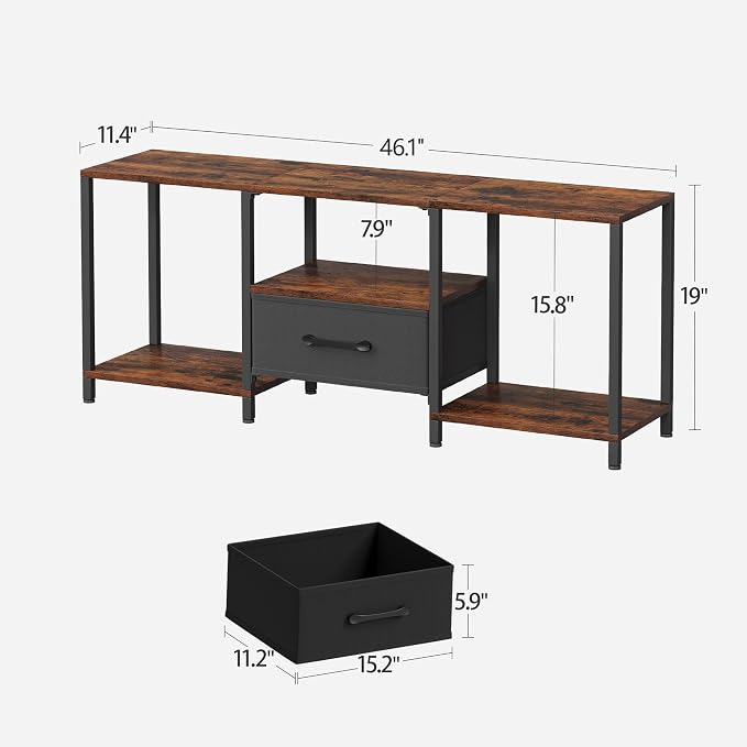 JARHETUN TV Stand with Fabric Drawer - Image 3