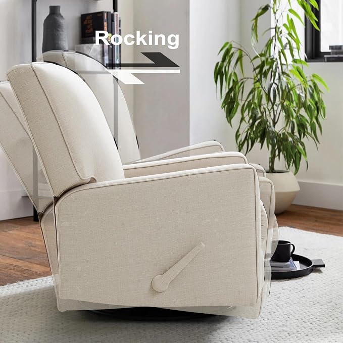 Harkawon Swivel Rocker Recliner Chair, Glider Rocker Recliner, Rocking Chair - Image 4