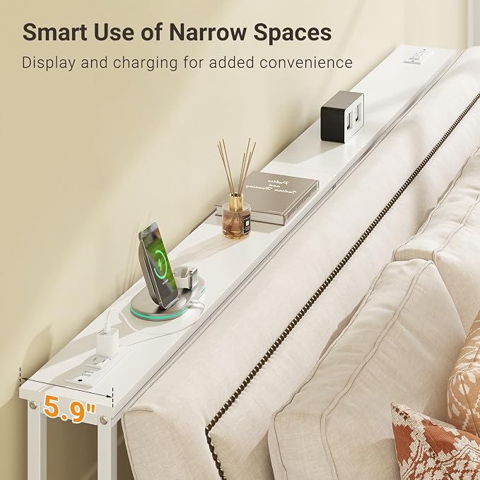 ELYKEN 2 Pack 5.9" Narrow Console Sofa Table - Image 6