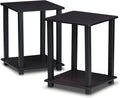 Furinno SIMPLISTIC Side Table Set of 2, 2-Tier Square Modern End Table by Furinno-FitsYourSpaceFitsYourBudget