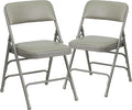 Flash Furniture 2 Pack HERCULES Series Curved Triple Braced & Double Hinged by FlashFurniture