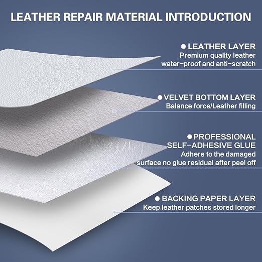 Self Adhesive Leather Repair Patch Kit, 31.4 in x 16 in Large Vinyl Leather - Image 5
