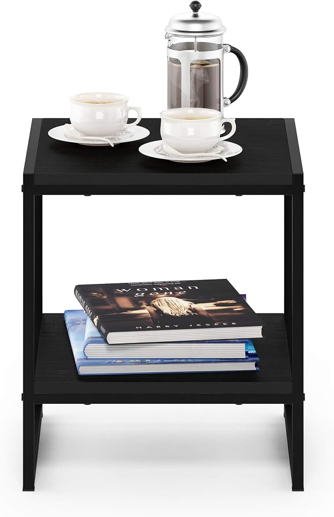 FURINNO Camnus Modern Living 2-Tier End Table, 15.9 in x 15.75 in x 18 in - Image 4