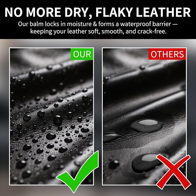 Leather Recoloring Balm with 100ml Mink Oil, Car Seats, Dye & Restorer - Image 5