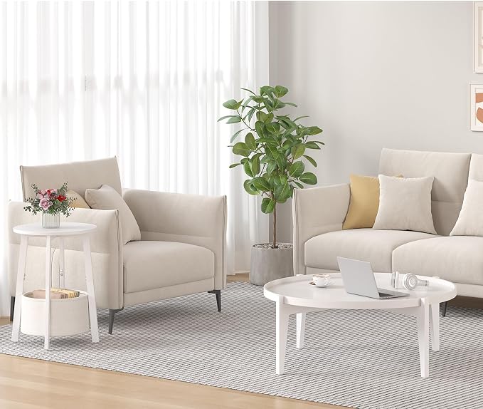 sthmec Small Round Side End Table Set of 2 - Image 5