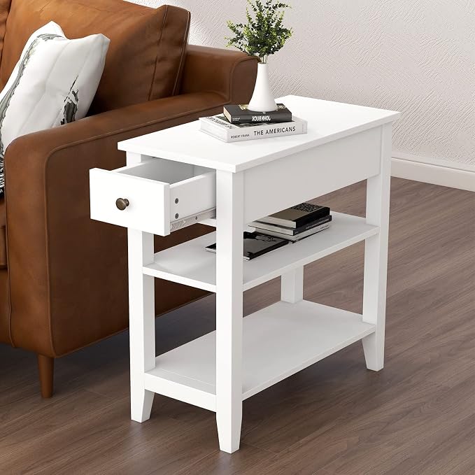 ChooChoo Side Table Living Room, Narrow End Table by ChooChoo