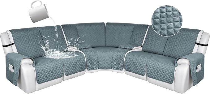 HDCAXKJ 100% Waterproof Reclining Sectional Couch Covers L Shape Recliner Sofa by HDCAXKJ
