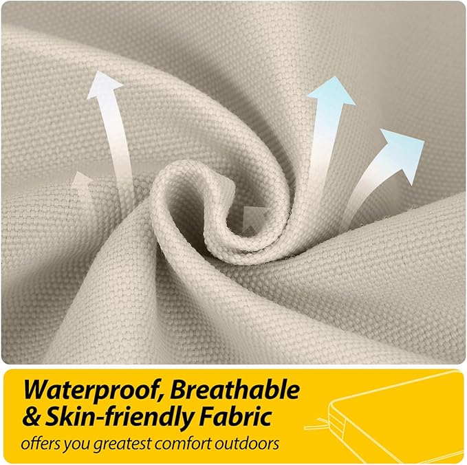 AAAAAcessories Outdoor Chaise Lounge Cushions, Fade-Resistant, Waterproof Patio - Image 4