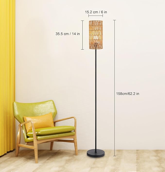 Ruiever Floor Lamp for Living Room, Farmhouse Floor lamp, Modern Standing lamp - Image 2
