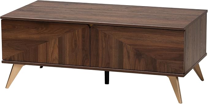 Baxton Studio Graceland Mid-Century Modern Transitional Walnut Brown Finished by BaxtonStudio