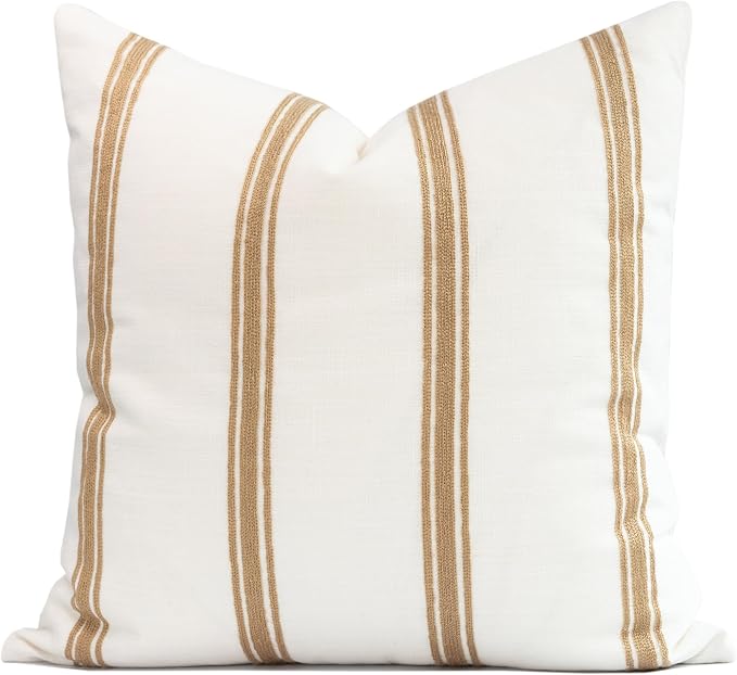 Crumbs Home Modern Farmhouse Fall Linen Indoor Outdoor Throw Pillow Cover Only by CRUMBSHOME
