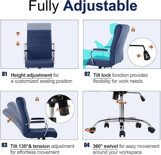 Office Desk Chair, Modern Conference Room Chairs, High Back Ergonomic Home - Image 5