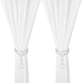 SUQ I OME 2 Pack of Luxury Crystal Beaded Magnetic Curtain Tieback and Holdback by SUQIOME