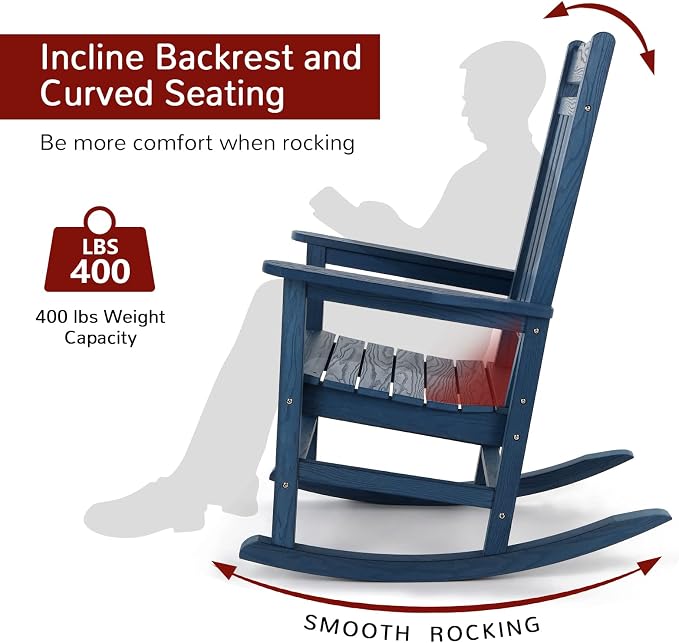 Stoog All-Weather Outdoor Rocking Chair, Porch Rocker - Image 5