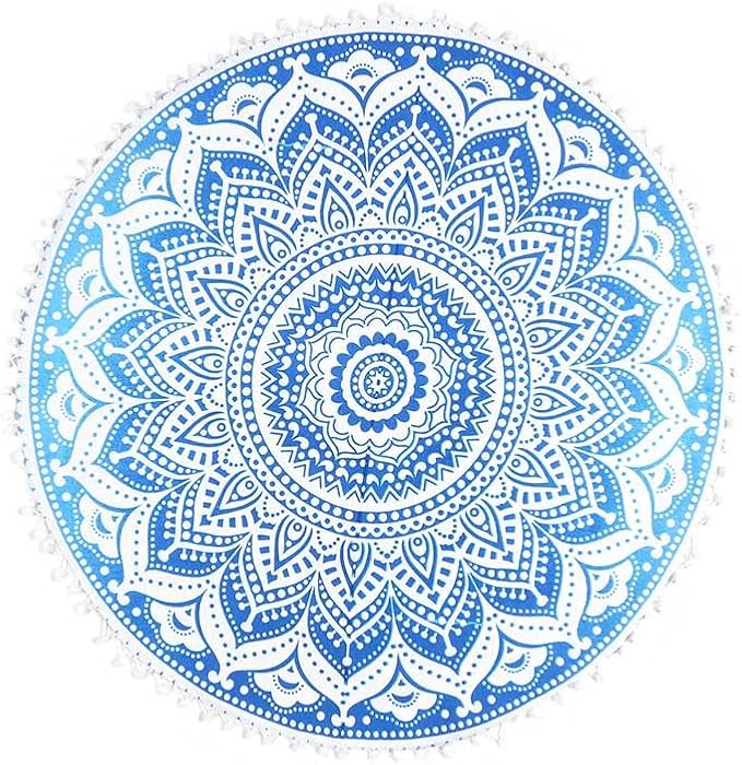 Mandala Floor Pillow Cover Meditation Cushion Seating Throw Hippie Round - Image 6