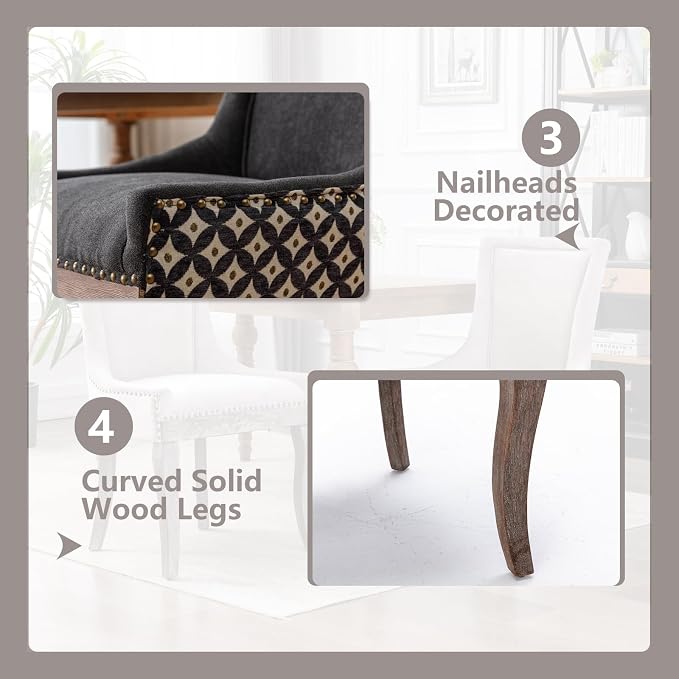 Modern Dining Chairs Set of 4, High Back Dining Chairs Side Chairs - Image 6