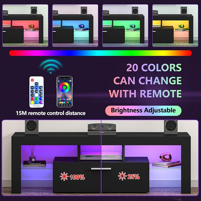 Clikuutory Modern Lighting 51 inch TV Stand - Image 3