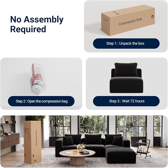 Avenco 35.4” Right-Arm Facing Modular Sofa Seat, Individually Wrapped Coil - Image 5