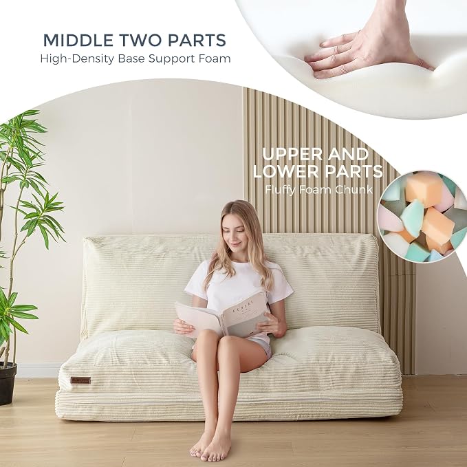 MAXYOYO Folding Sofa Bed, Floor Sofa Convertible Sleeper Chair - Image 3