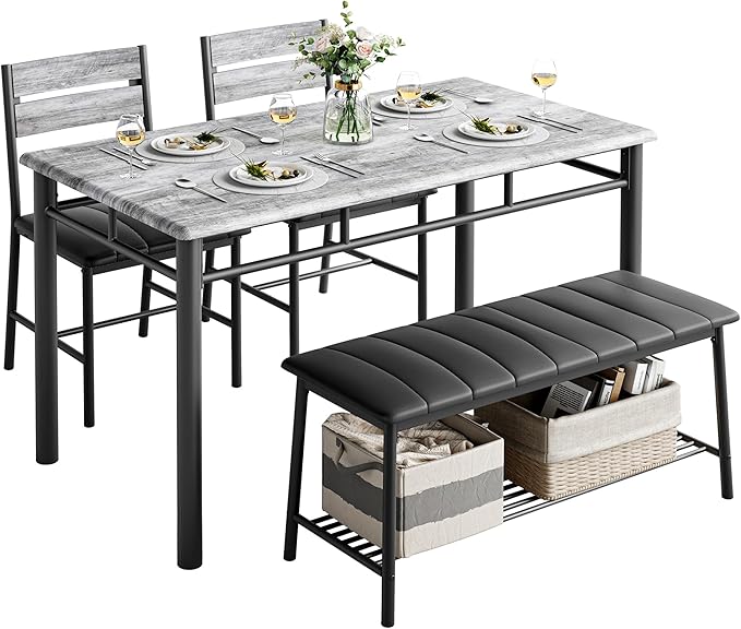 IRONCK Dining Table Set for 4, Kitchen Table by IRONCK