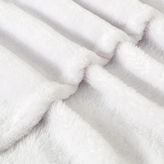 BEDELITE Fleece Blanket Twin Size White Throw Blanket - Image 7