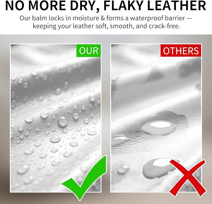 Leather Recoloring Balm with 100ml Mink Oil, Car Seats, Dye & Restorer - Image 5